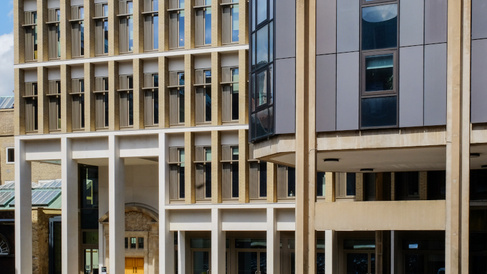 Photograph of the rear entrance to the Student Services Centre