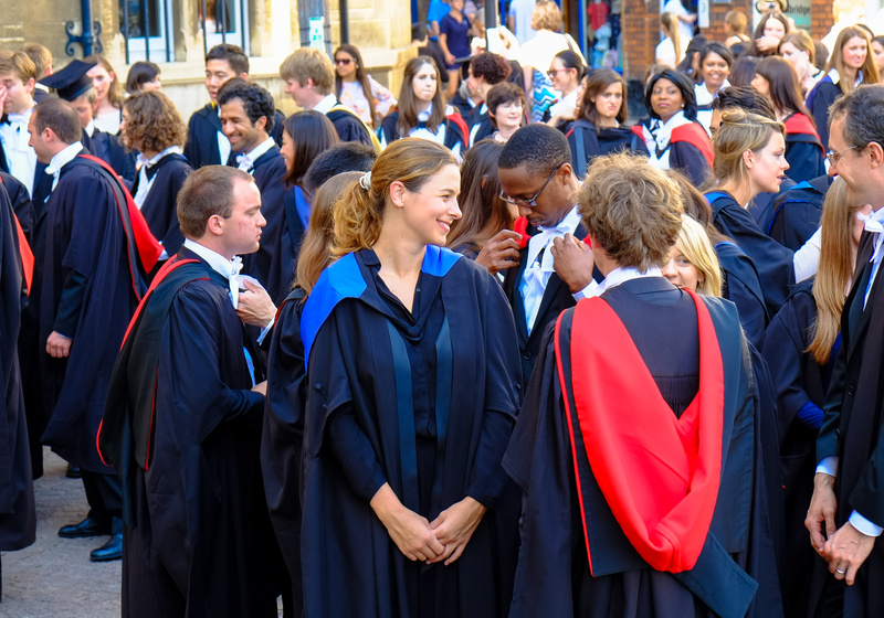 Graduands in graduation attire