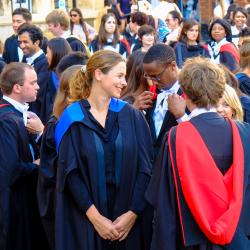 Graduands in graduation attire